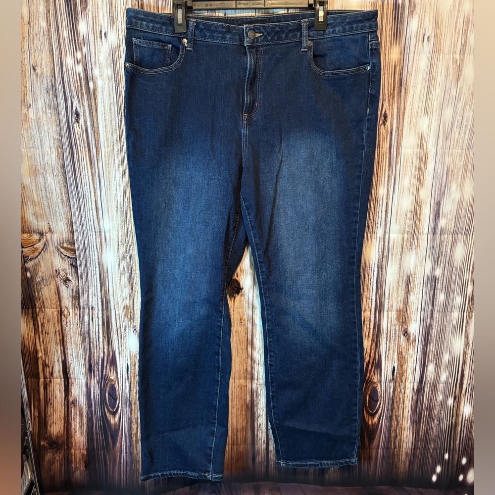 Blue Straight Leg Jeans